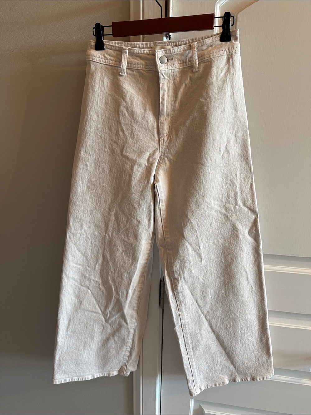 Sailor Wide Leg Cream Jeans